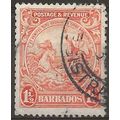Barbados 1933 SG231d 1 1/2d Orange Fine Used . .
