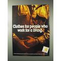 1993 Carhartt Clothing Ad - People Work For a L...