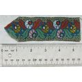 Vintage embroidered bookmark - flower pattern