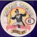 Circus Circus. $1 Casino Chip. Reno, NV. I78.