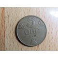 Norway 1951 5 Ore Coin