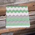 Chevron Kitchen Tile - 4x4 - Mint Green Gray, w...