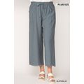Women's Frayed Wide Leg Pants With Pockets