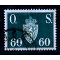 NORWAY 1951 SG O 439 60 ORE BLUE OFFICIAL STAMP...