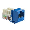 Slimline Cat6 Keystone Jack, Blue, RJ45 Female ...