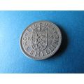 1955 QUEEN ELIZABETH II ENGLISH SHIELD ONE SHIL...