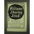 1903 Williams' Shaving Stick Ad - Seal of Approval