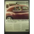 1966 IBM Directors' Computer Concept Course Ad - and if the Minister rings
