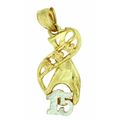 Sweet 15 Anos year Multi Tone Real 14K Gold Han...