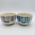 Anthropologie Night Sky Bowl Stoneware Blue Tea...