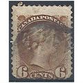 Canada 1870.SG86 6c Yellowish-Brown Good/Fine U...
