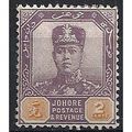 Johore 1904 SG62 2c Dull Purple & Orange Mounte...
