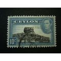 CEYLON 1938 KGV1 10C BLACK BLUE F/U SG389