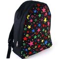 Black Multi Colour Stars Backpack Rucksack Scho...