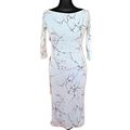 TFNC Bodycon Dress Light Grey Pattern Double La...