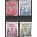 Indonesia 1951 - Numeral in Garland x 4 - used