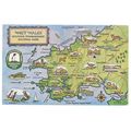 WEST WALES map used postcard by J. Salmon 1980 ...