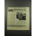 1955 Zeiss Contaflex Camera Ad - Before you shoot - see what the film sees