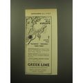 1959 Greek Line Cruise Ad - Choice of All Europe