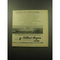 1959 Holland-America Line Cruise Ad - Vignette of a Lady in Love