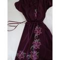 Dress - Purple Floral - Spaghetti Strap with at...
