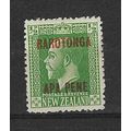 COOK ISLANDS 1919 GV RAROTONGA APA PENE OVERPRI...