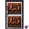 1970 PAIR OF £5.00 'TO PAYS' FINE USED (EBID1466)