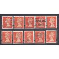 BULK STOCK.(1st) Bright Orange-Red x 10.Type Un...