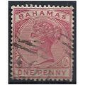 Bahamas 1884 SG48 1d Carmine-Rose Wmk Crown CA ...