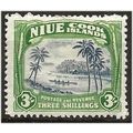 Niue 1945 SG97 3/- Black & Yellowish-Green Moun...