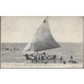 Le Touquet-Paris-Plage, France - beach, yacht - LL (Levy) postcard, 1913 pmk