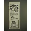 1944 Luden's Menthol Cough Drops Ad - Medicated...