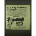 1974 Browning 9mm Hi-Power Pistol Ad - Shoot Bi...