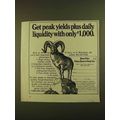 1979 Rowe Price Prime Reserve Fund Ad - Get Peak Yields