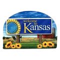 Kansas State Welcome Sign Artwood Fridge Magnet