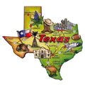 Texas The Lone Star State Artwood Fridge Magnet