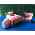 Pink Handmade Nursery Set 1:12th Dolls House Mi...