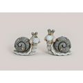 2 lustige Schnecken, Gartenfigur, Dekofigur,