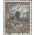 CZECHOSLOVAKIA, Moravian cave, brown & blue 196...