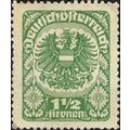 AUSTRIA, Coat of arms, green 1920, 1½kr