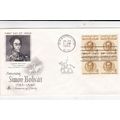 United States 1958 Simon Bolivar FDC Washington...