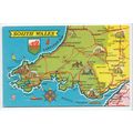 South Wales Map Postcard 23798a