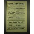 1902 The Macmillan Company Ad - Notable New Books