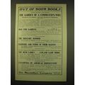 1902 The Macmillan Company Ad - Out of Door Books