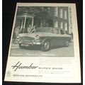 1959 Humber Super Snipe Car Ad, Space, Speed, Beauty!!