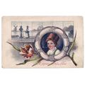 A JOYOUS NEW YEAR unused antique postcard /