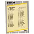 1989 Fleer Baseball Checklist unmarked braves, ...