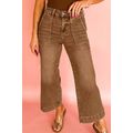 Breen Cropped High Rise Wide Leg Jeans
