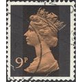 GB, Queen Elizabeth Machin, black & orange 1971...