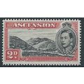 Ascension Island 1949 SG41b 2d Black & Red-Oran...